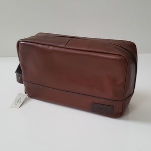 Fossil Leather Evan Travel Toiletries 